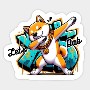 Urban Pup Vibes: Dabbing Dog Sticker